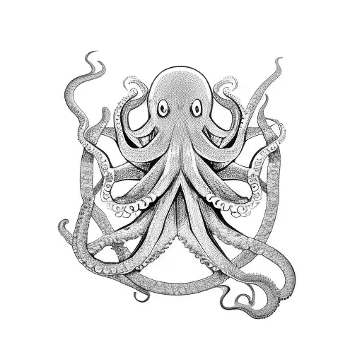 Octopus Destroying A Boat