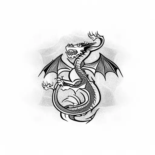 Dragon With Vodka Bottle