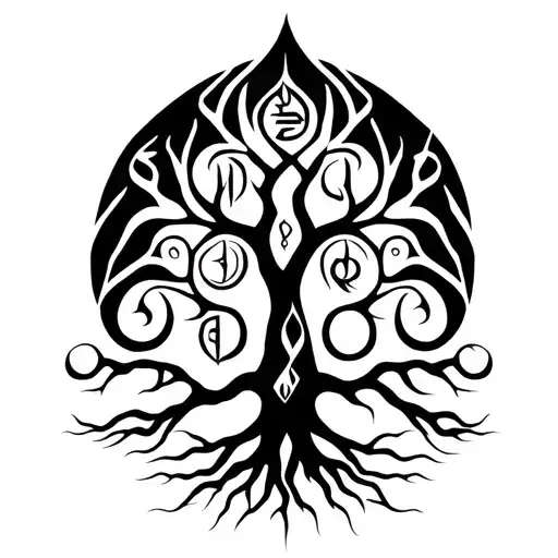 Tree Of Life With Runes