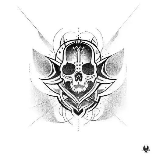 Techno Tattoo For Your Back With A Gothic Look