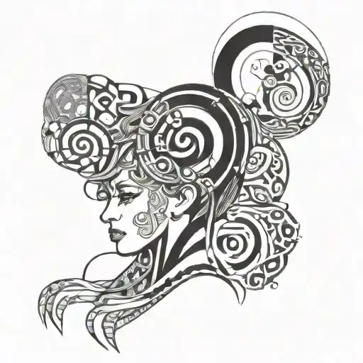 Line Drawing Of Woman Ex Machina