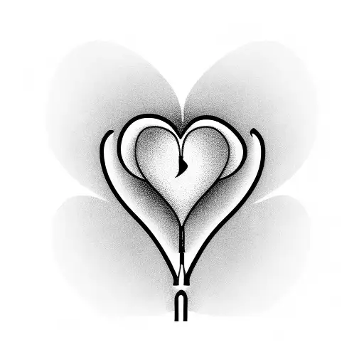 A Heart Made Out Of A Fishing Pole And The Other Side A Lily Of The Valley Flowe