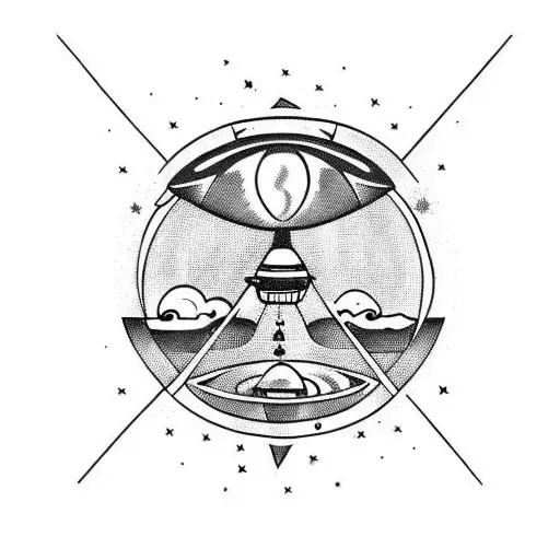 Ufo Sucking A Person Into Space