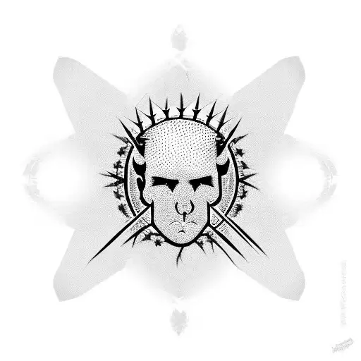 Guitar With Crown Of Thorns