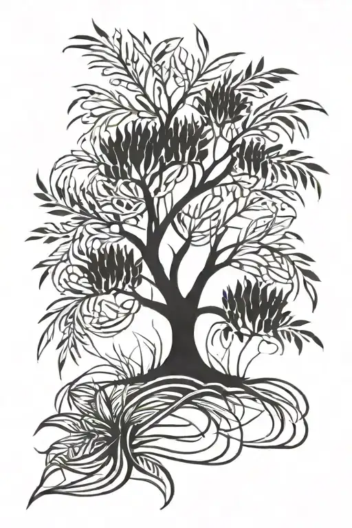 Rowan Tree With Reeds