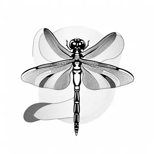 Dragonfly Flying Around Bluebird