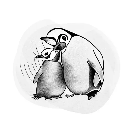 Penguin Playing Handball