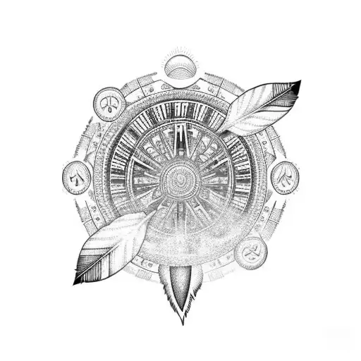 Medicine Wheel With Feather