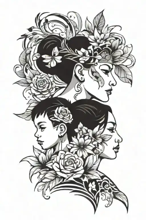 Mother And Son With A With Flowers And Nature Inspired