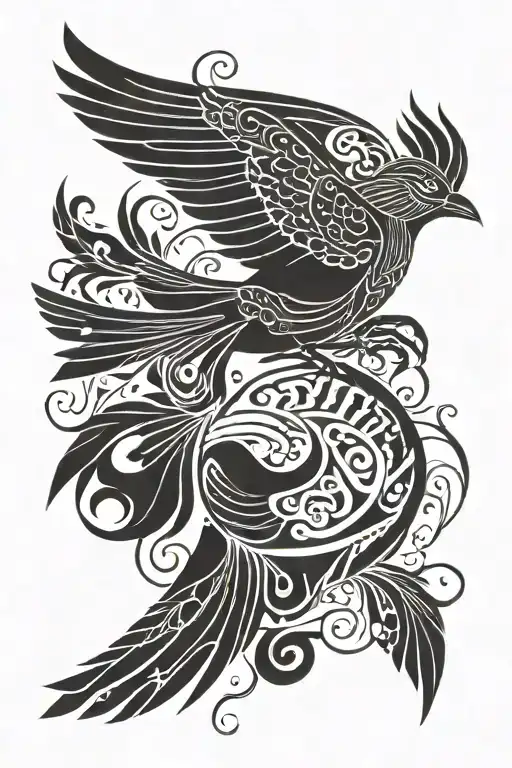 Red-wing Black Bird Flying