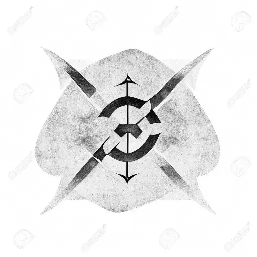 Nordic Runes In Straight Line