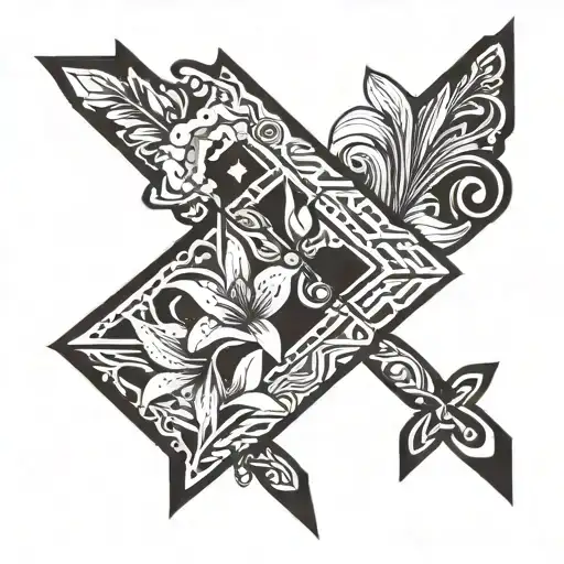 Arrow With Lilly Wrapped Around It