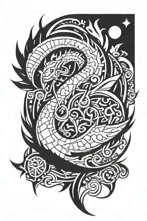Fairy Tail Anime Symbol Tribal Inspired