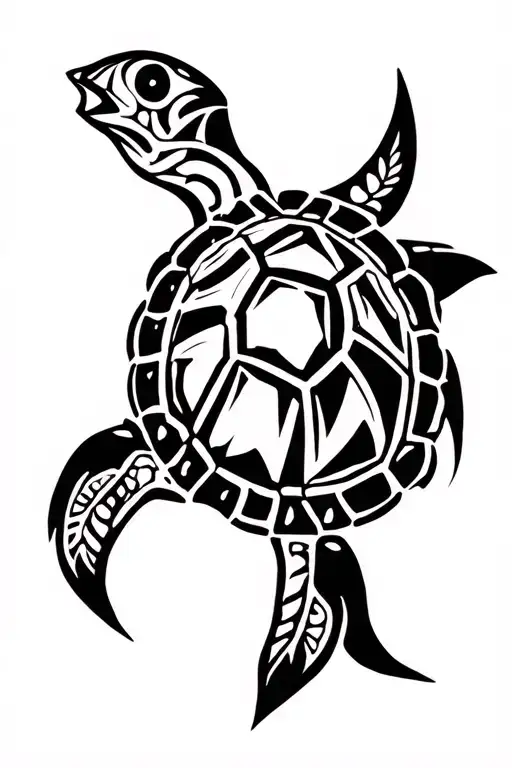 Tribal Turtle Shell Shoulder Piece Layered 3D