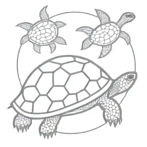 Turtle With Colombian Map In The Shell