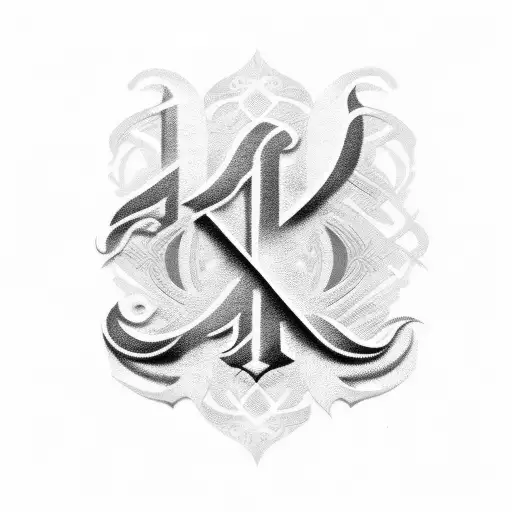 Lettering Of Initials Rt