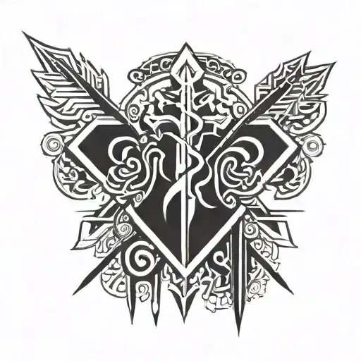 Cross With A Hand And Arrow