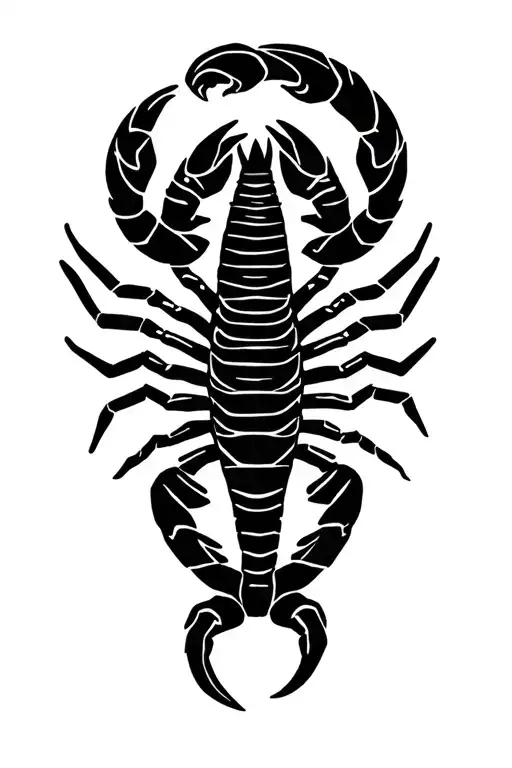 Scorpion Surrounded By Poline Signs