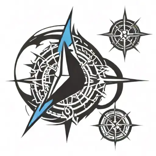 Blue Lightning Compass