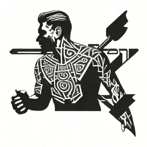 Scandinavian Male Tattoo On Left Shoulder
