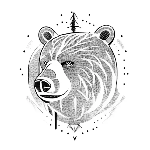 Scarred Bear Defending Cub