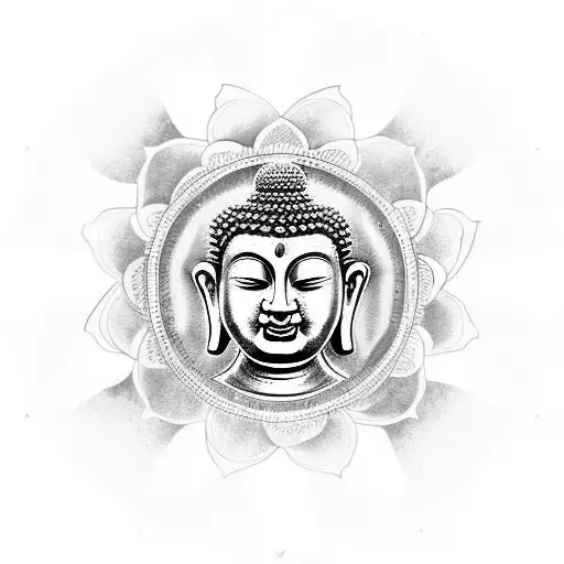 Buddha Mandala With Color