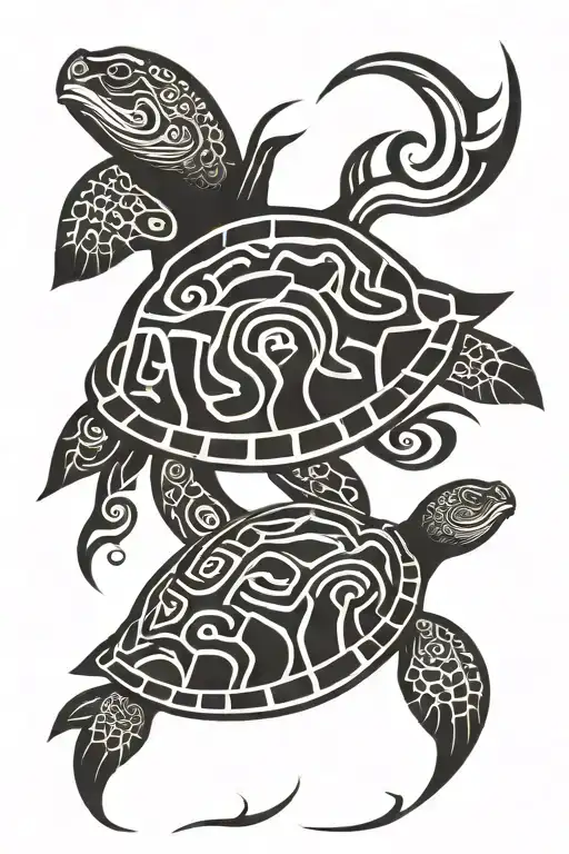 Turtle Waves Flowing