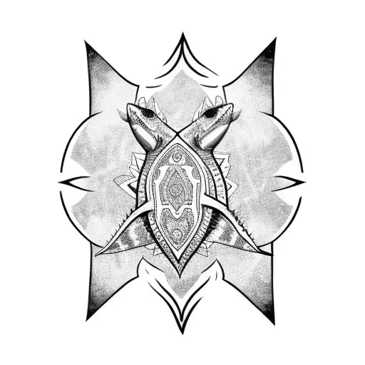 Sleeve With Shark Turtle And Stingray