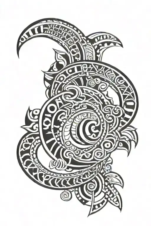 Filipino Tribal Thigh Sleeve