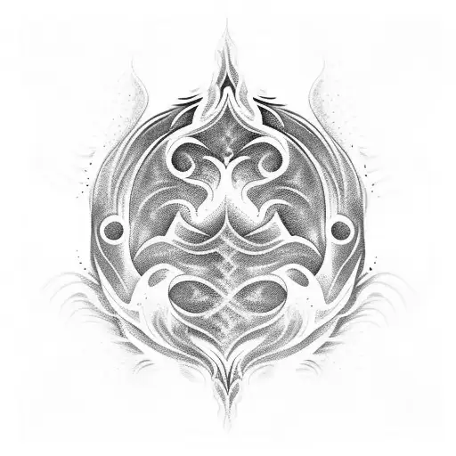 Fire Flames Turning Into Water Waves