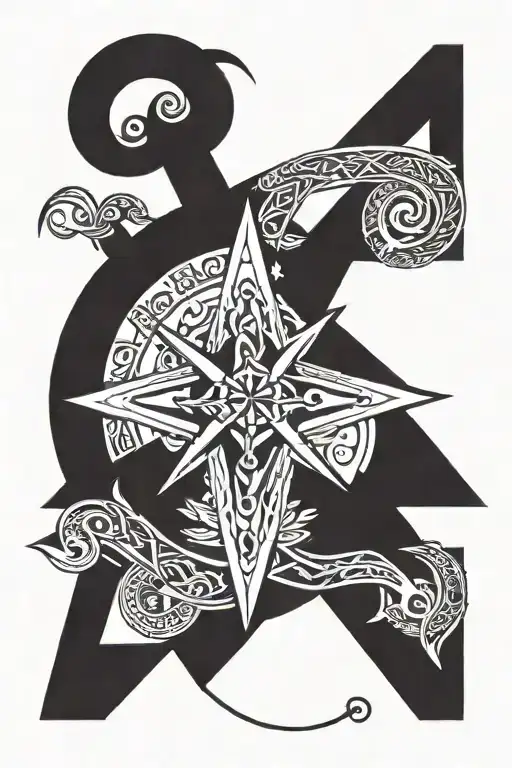 The North Star Of The Anchor Compass