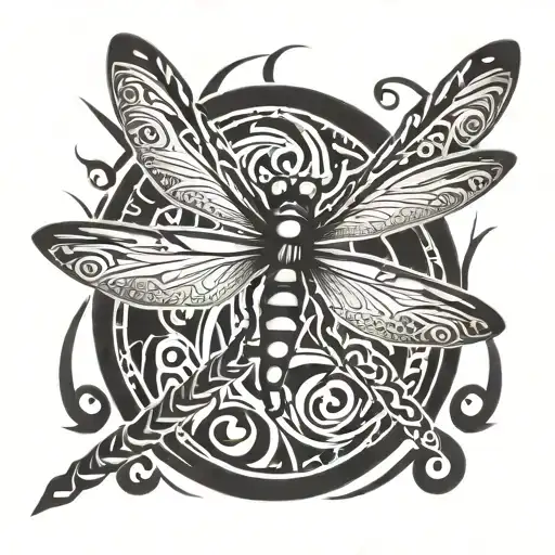 Dragonfly With 3 Swords