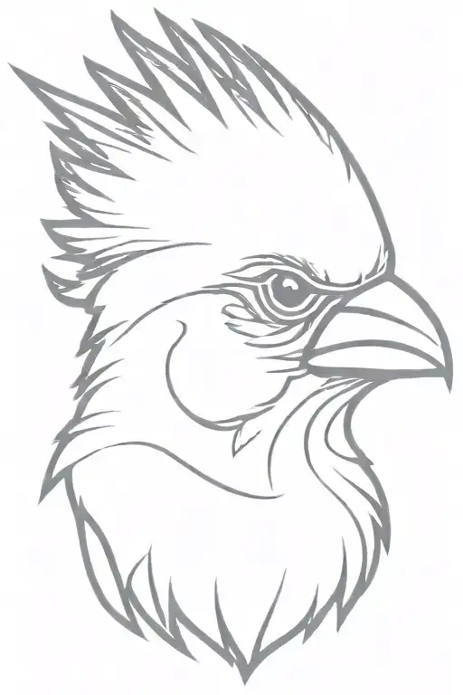 Flaming Cardinal Head Profile