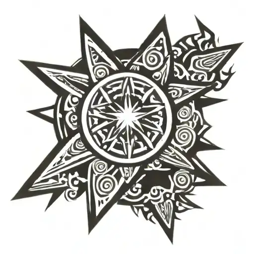 3 Stars And The Sun Filipino Tribal