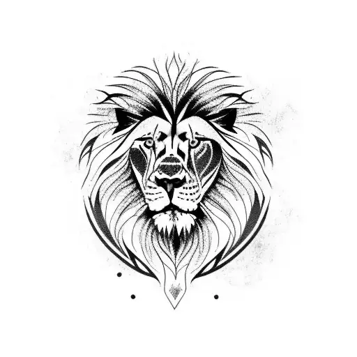 Lion With Blu Eyes And A Scar