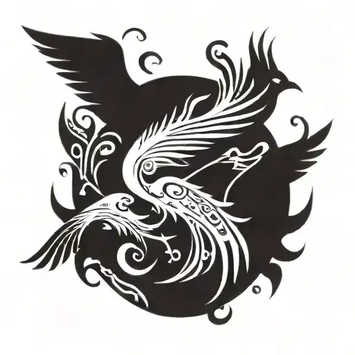 Phoenix Bird And My Kids Beeri And Mika