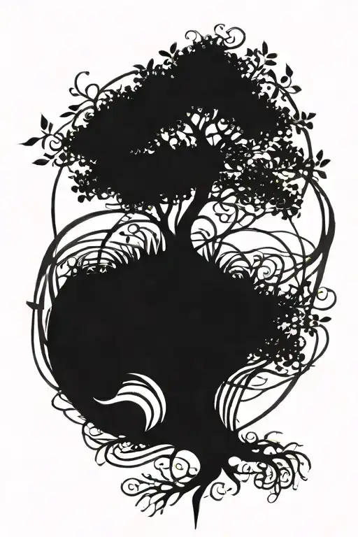 Cross And Tree Growing