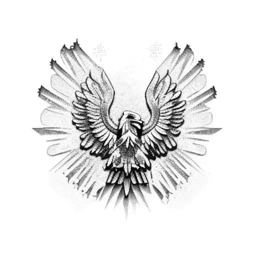 Mexican Eagle Holding Chain