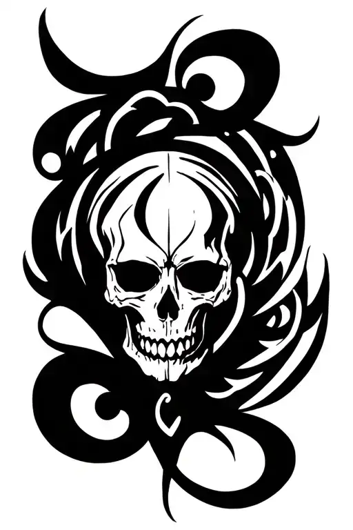 Goth Skull Detailed