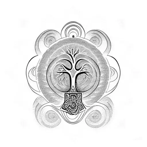 Tree Of Life Spiral Centered