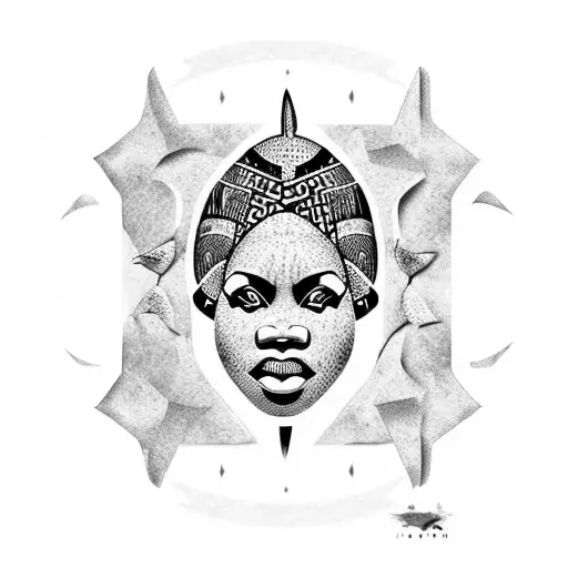 Africa Women On A Shark