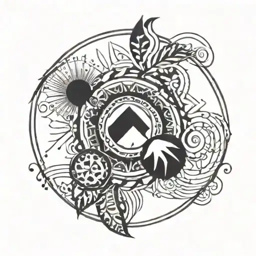 Nature Themed Small Tattoo Featuring