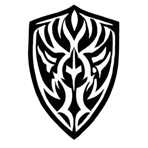 Vegvizir Symbol On Shield Adorned