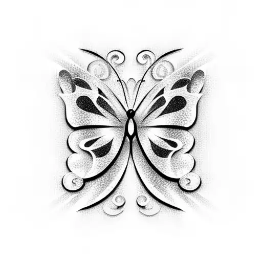 Butterfly Stars Music Notes