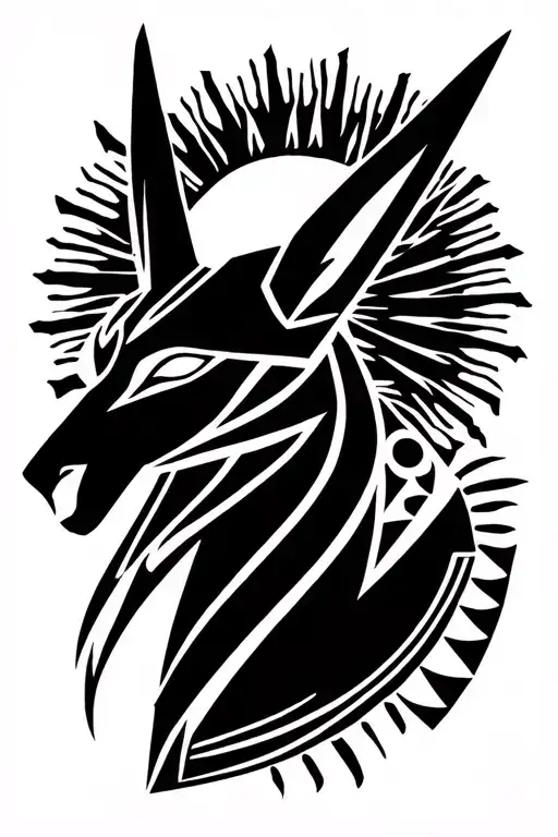 Anubis And Sun Shining