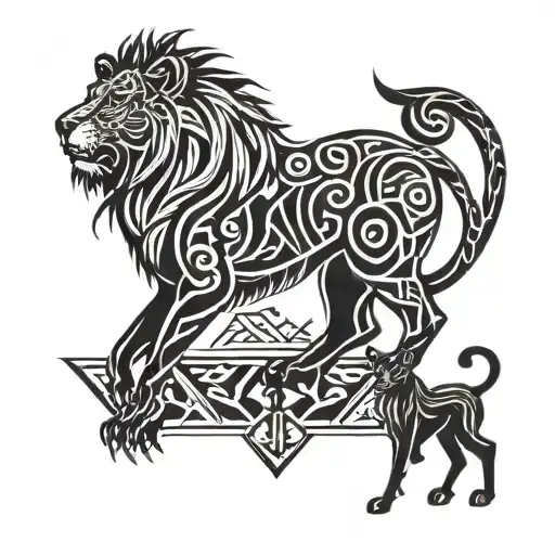 Lion And Deer Jagger