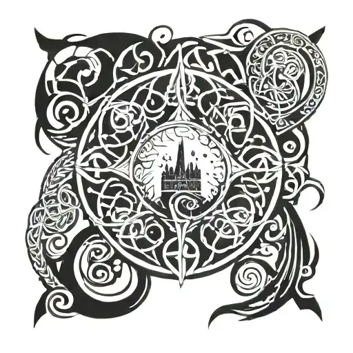 Celtic Norse Mythology Scene