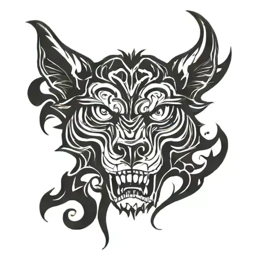 Werewolf Skull Symbolic