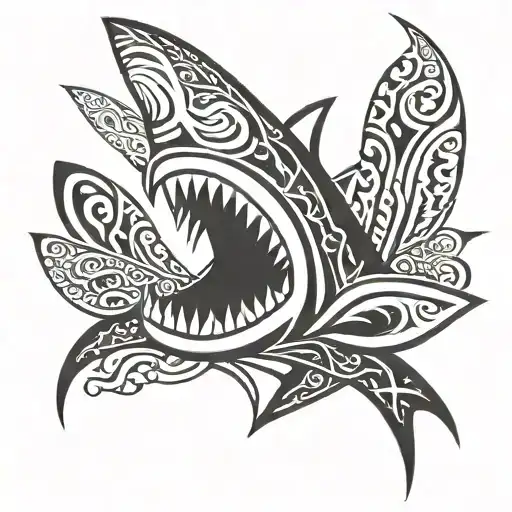 Shark Teeth Spear Hawaiian