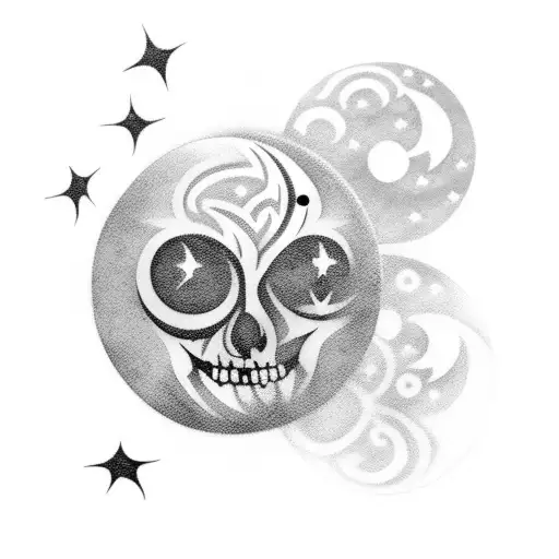 Waning Gibbous Moon With Date